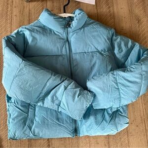 Double Zero Light Blue Puffer Jacket
